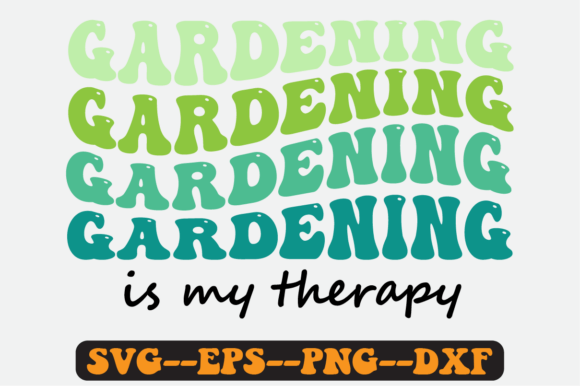 Gardening is My Therapy Quote Retro Svg